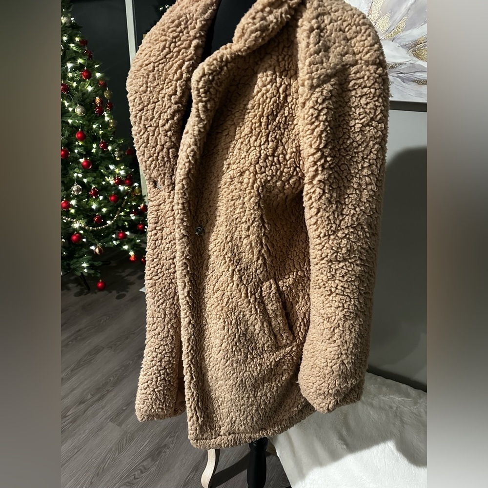 Love Tree Plush Camel Teddy Bear Coat Jacket size Small - Picture 2 of 6